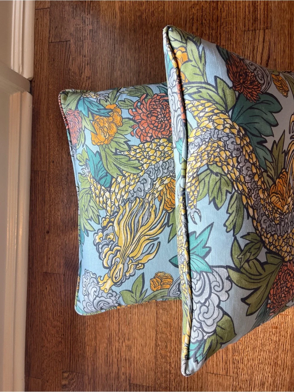 Robert Allen Dwell Studio Ming Dragon Chinoiserie Pillows (2)